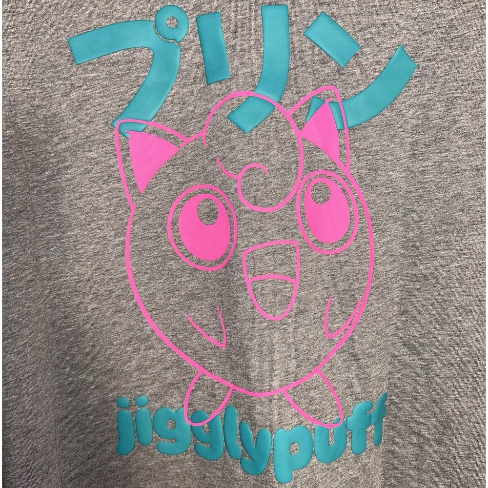 Pokemon Jigglypuff Special Edition Gray Cotton T-Shirt Mens L Rare Collab NWT